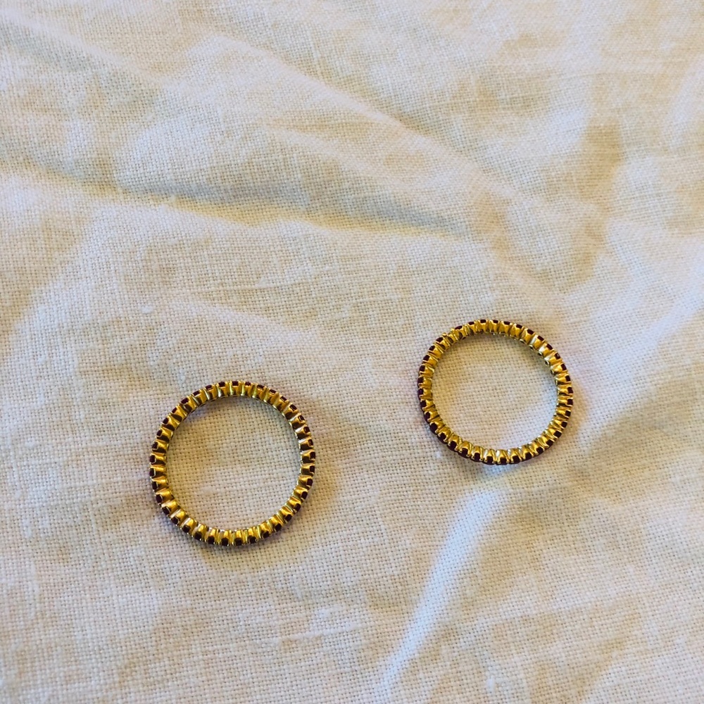 14k Gold & Ruby Stacking Rings - Picture 3 of 5